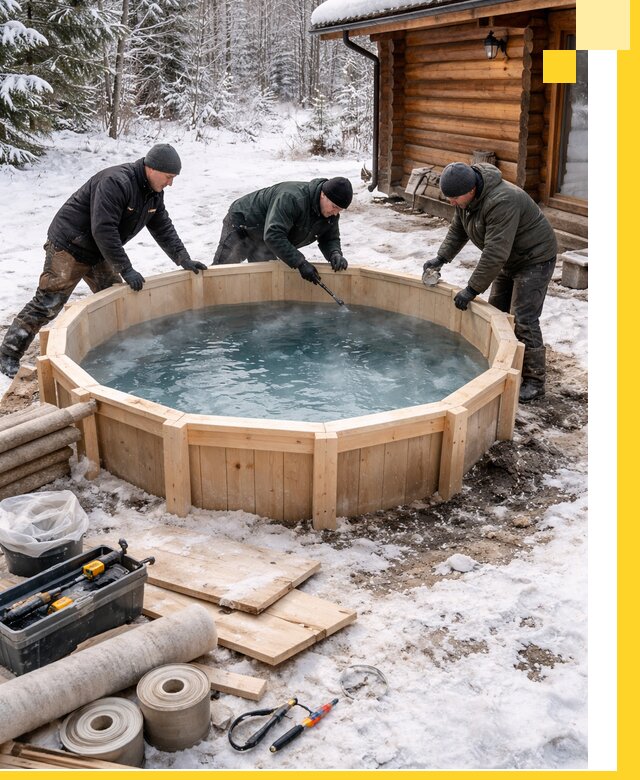 Изготовление и установка ледяных купелей под ключ в Сосногорске