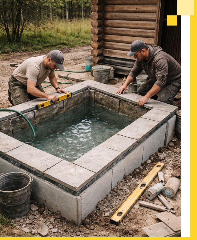 Изготовление и установка холодных купелей под ключ в Сосногорске